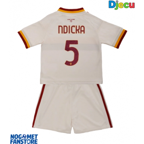 AS Roma Evan Ndicka #5 Gostujuci Dres za djecu 2026-27 Kratak Rukav (+ Kratke hlače)